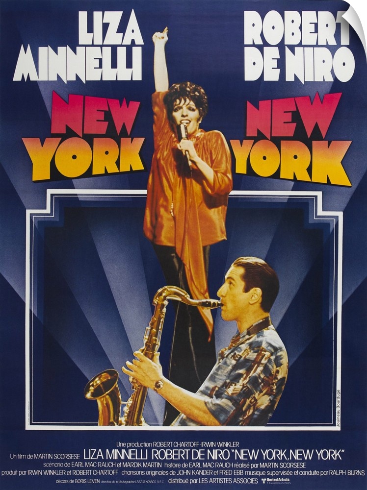 New York New York, Top: Liza Minnelli, Bottom: Robert De Niro On French Poster Art, 1977.