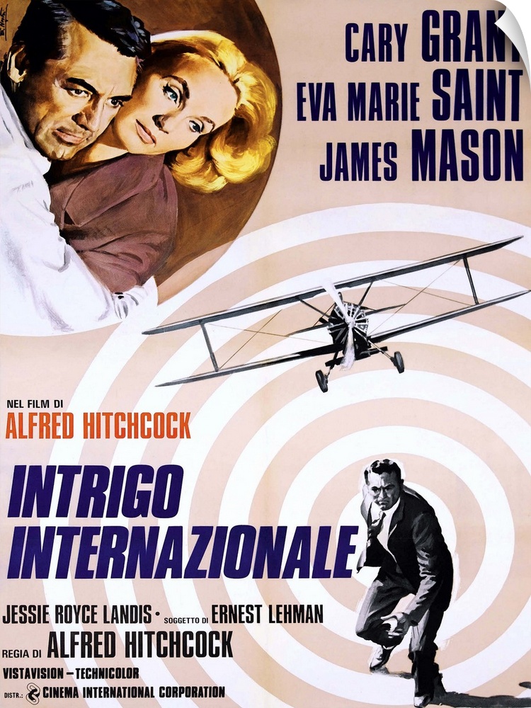 North By Northwest, (aka Intrigo Internazionale), Top From Left: Cary Grant, Eva Marie Saint, Cary Grant (Bottom), 1959.