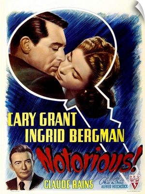 Notorious, Belgian Poster Art, 1946