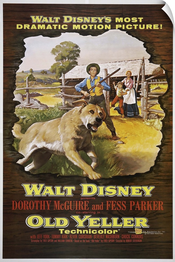 Old Yeller - Vintage Movie Poster