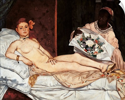 Olympia, By Edouard Manet, 1863. Musee D'Orsay, Paris, France. Detail