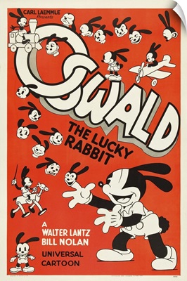 Oswald The Lucky Rabbit - Vintage Cartoon Poster