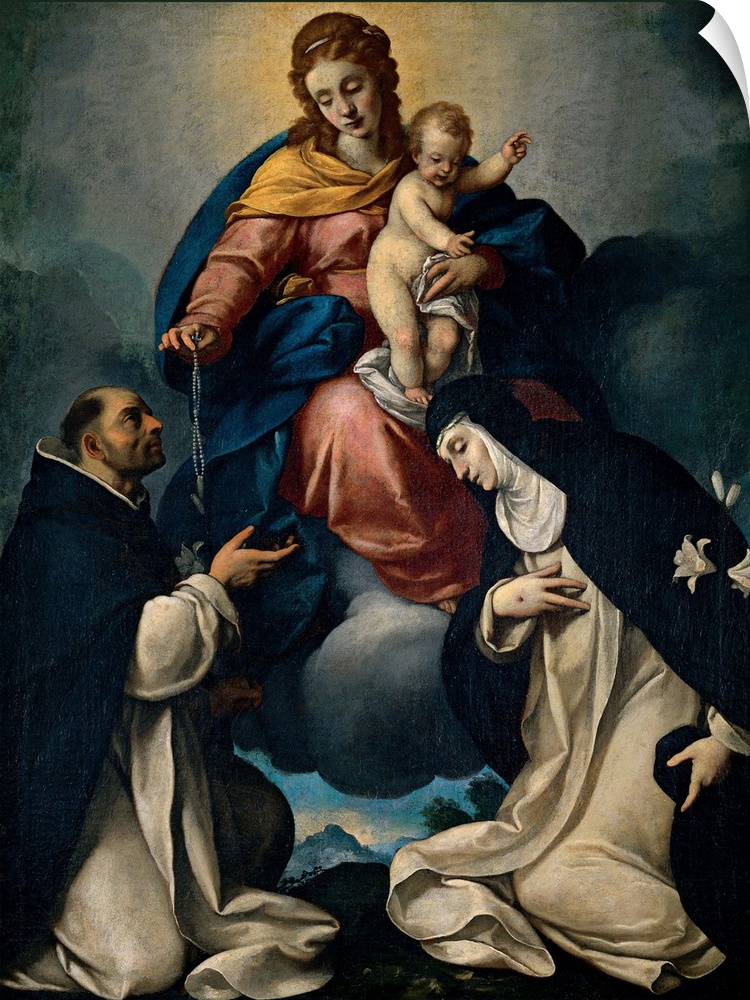 Ceresa Carlo, Our Lady of the Rosary, 1609 - 1679, 17th Century, canvas, Italy, Lombardy, Soresina, Cremona, San Francesco...