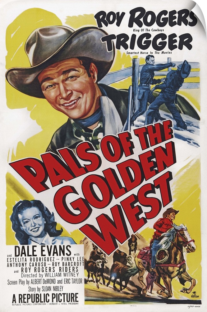 Retro poster artwork for the film Pals of the Golden West.