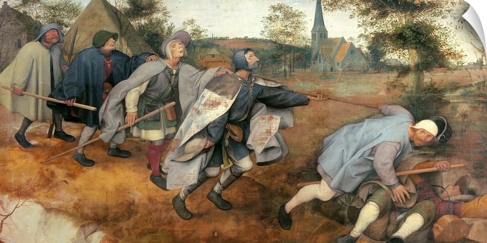 Parable of the Blind, by Pieter il Vecchio Bruegel, 1568, 16th Century, tempera on canvas