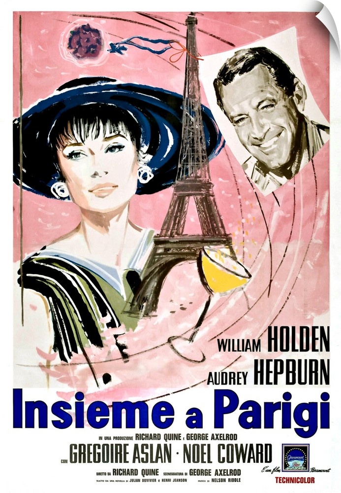 Paris When It Sizzles (aka Insieme A Parigi), From Left: Audrey Hepburn, William Holden On Italian Poster Art, 1964.
