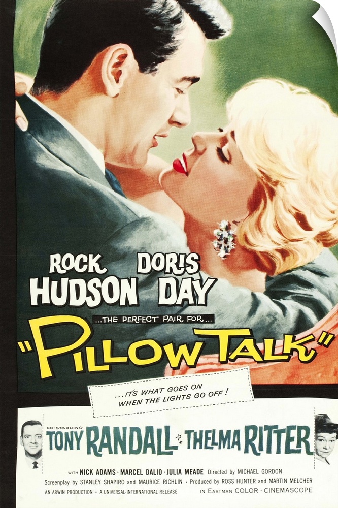 PILLOW TALK, top from left: Rock Hudson, Doris Day, bottom from left: Tony Randall, Thelma Ritter, 1959.