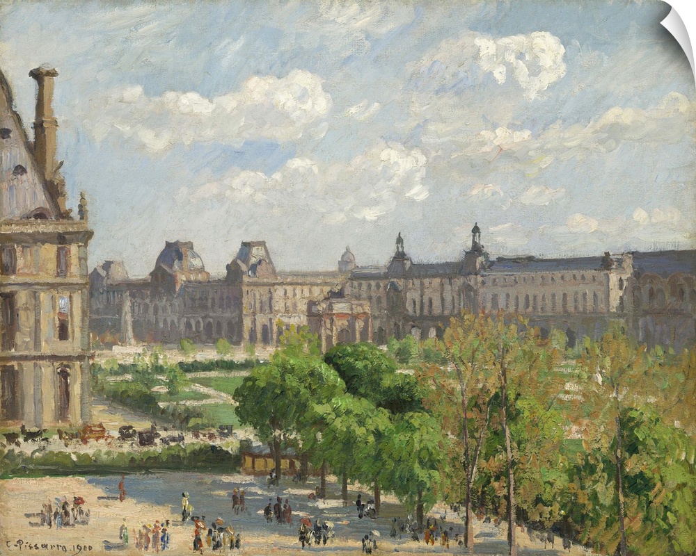 Place du Carrousel, by Camille Pissarro, 1900, French impressionist painting, oil on canvas. Like his fellow impressionist...