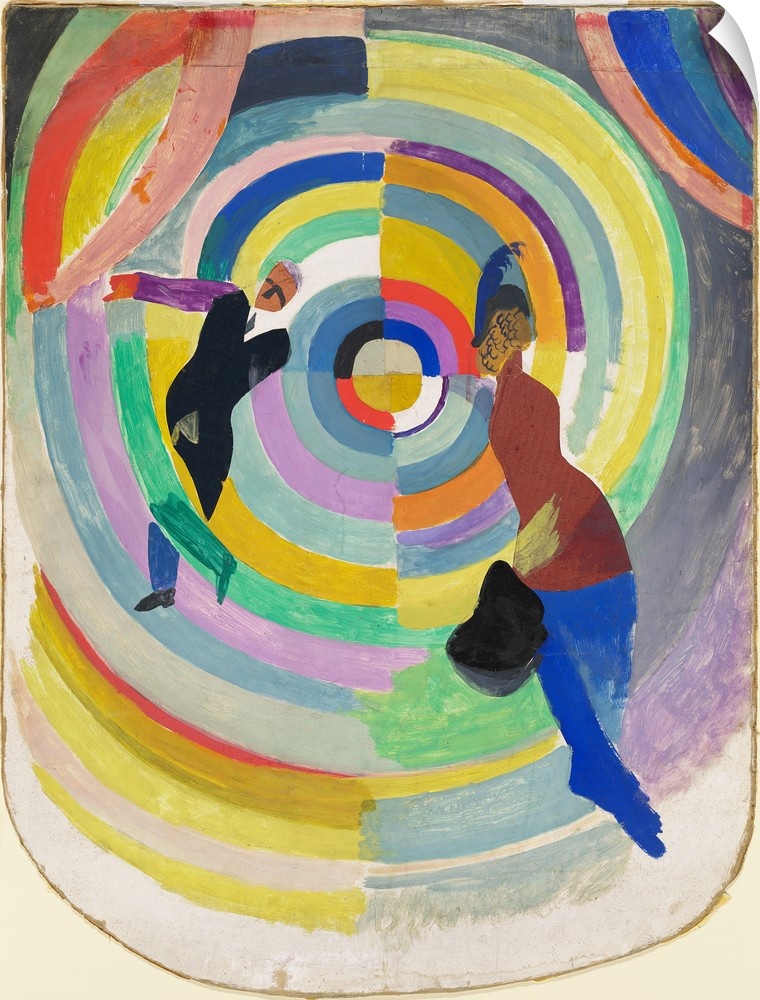 Political Drama, by Robert Delaunay, 1914, French painting, oil on canvas. Delaunay carried this idea of visual violence t...