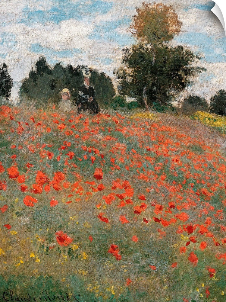The Poppy Field, by Claude Monet, 1873, 19th Century, oil on canvas, cm 50 x 65 - France, Ile de France, Paris, Muse dOrsa...