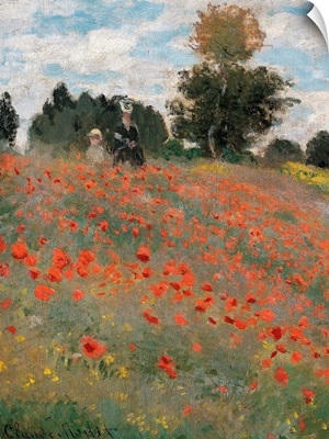 Poppy Field, By Claude Monet, 1873. Musee D'Orsay, Paris, France. Detail