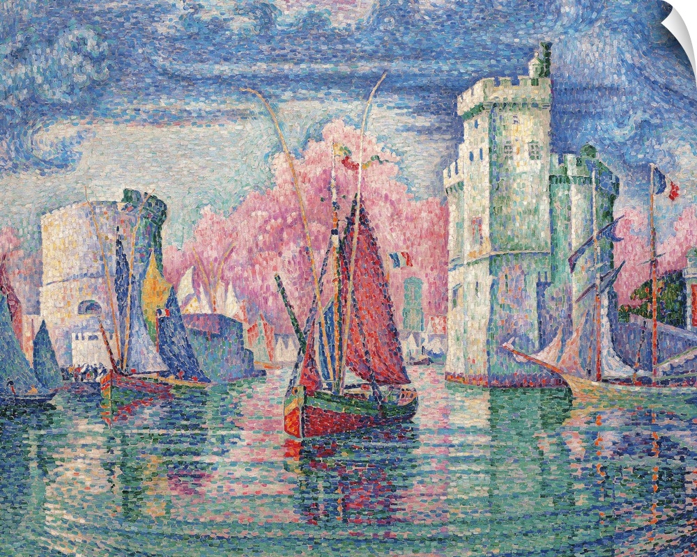 Port of La Rochelle, by Paul Signac, 1921, 20th Century, oil on canvas, cm 130 x 162 - France, Ile de France, Paris, Muse ...