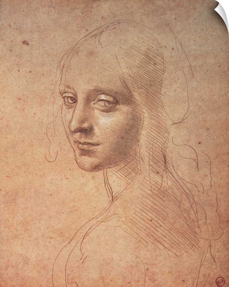 Leonardo da Vinci, Portrait of a Girl, 1483-1484, 15th Century, metal point with white heightening on paper, Italy, Piemon...