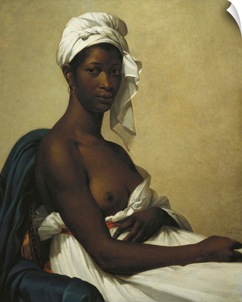 BENOIST, Marie Guillemine (1768-1826). Portrait of a Negress. 1800. Neoclassicism. Oil on canvas. FRANCE. Paris. Louvre Mu...