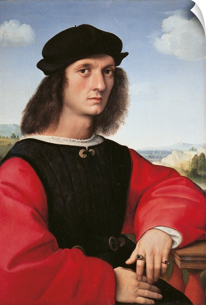 Portrait of Agnolo Doni, by Raffaello Sanzio, 1505, 16th Century, oil on panel, cm 63 x 45 - Italy, Tuscany, Florence, Pal...