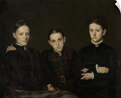 Portrait of Cornelia, Clara and Johanna Veth, by Jan Veth, 1885