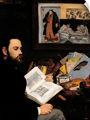 Portrait of Emile Zola, by Edouard Manet, 1868. Musee d'Orsay, Paris, France. Detail