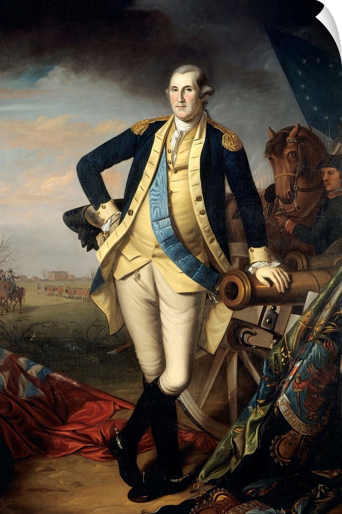 2968 , Charles Peale (1741-1827), American School. Full-length Portrait of George Washington (1732-1799), President of Uni...