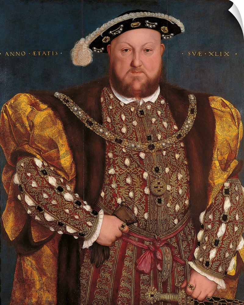 Portrait of Henry VIII, by Hans il Giovane Holbein, 1539 - 1540 about, 16th Century, oil on panel, cm 88,5 x 74,5 - Italy,...