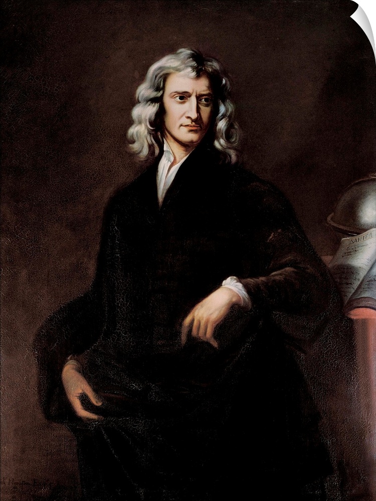 BARLOW, Thomas Oldham (1824-1895). Portrait of Isaac Newton. 1863. Baroque art. Oil on canvas. UNITED KINGDOM. London. The...