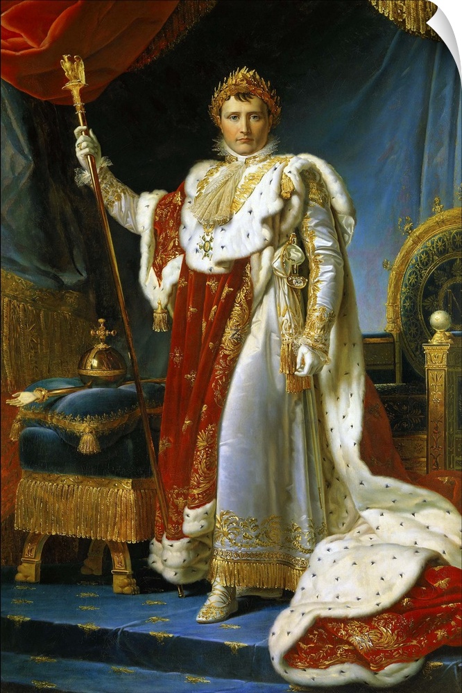 Francois Gerard, French School. Portrait of Napoleon I in Coronation Robe. 1805. Originally oil on canvas.
