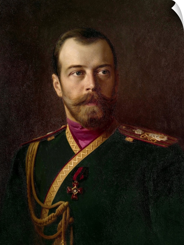 1212 , Russian School. Portrait of Tsar Nicholas II (1868-1918). Saint Petersburg, Peterhof Palace. Ecole Russe , Portrait...