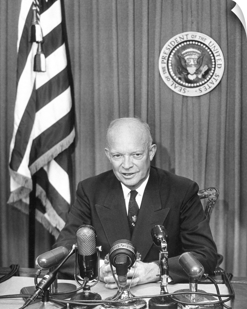 President Eisenhower recording a message for the Committee for Religion in American Life, Inc. Oct. 22, 1953.