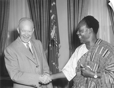 President Eisenhower with Kwame Nkrumah, President of Ghana