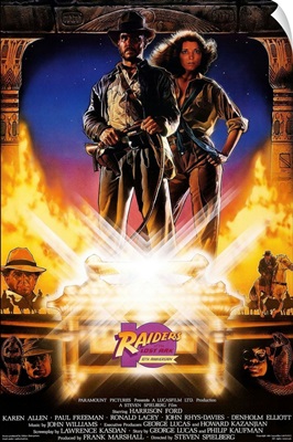 Raiders Of The Lost Ark, US 10th Anniversary Poster, Harrison Ford, Karen Allen, 1981