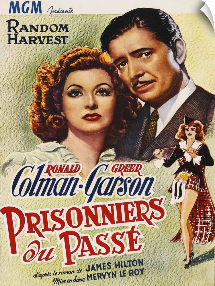 Random Harvest, (aka Prisonniers Du Passe), L-R: Greer Garson, Ronald Colman On Belgian Poster Art, 1942.
