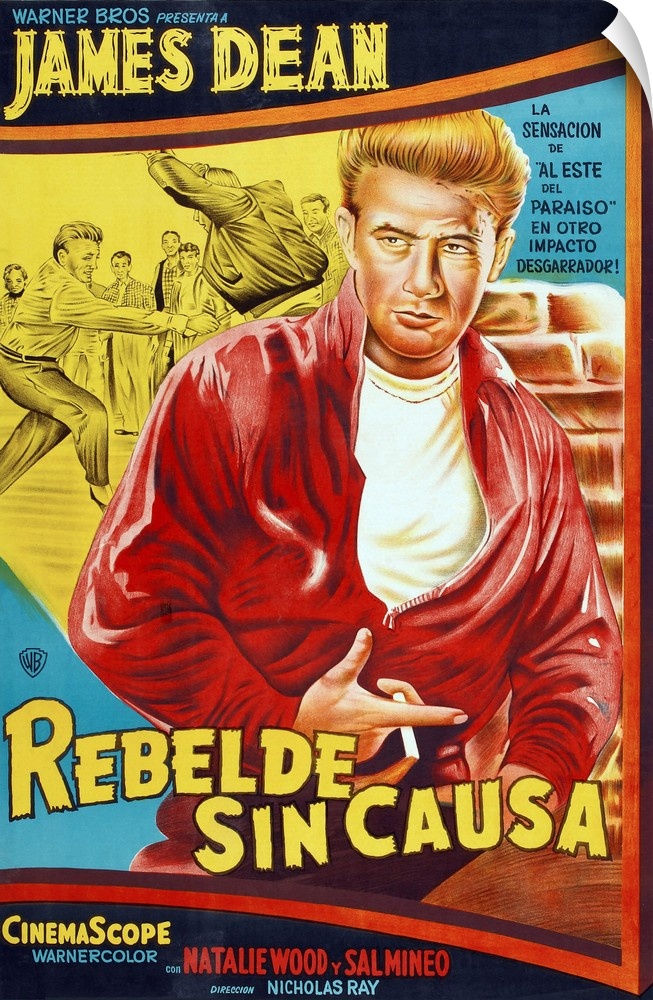 Rebel Without A Cause (aka Rebelde Sin Causa), James Dean On Argentinian Poster Art, 1955.