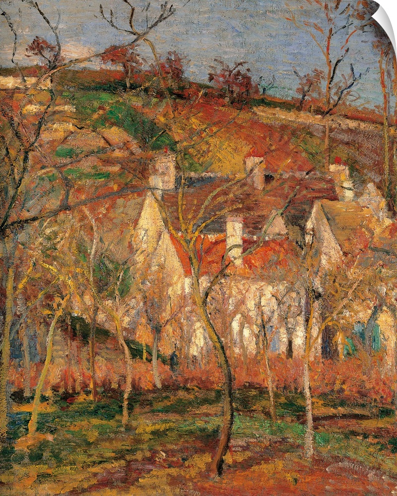 Red Roofs, Corner of a Village, Winter, by Camille Pissarro, 1877, 19th Century, oil on canvas, cm 54,5 x 65,5 - France, I...