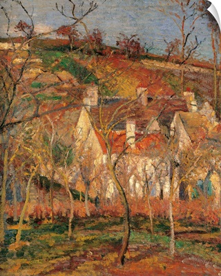 Red Roofs, Corner of a Village, Winter, by Camille Pissarro, 1877