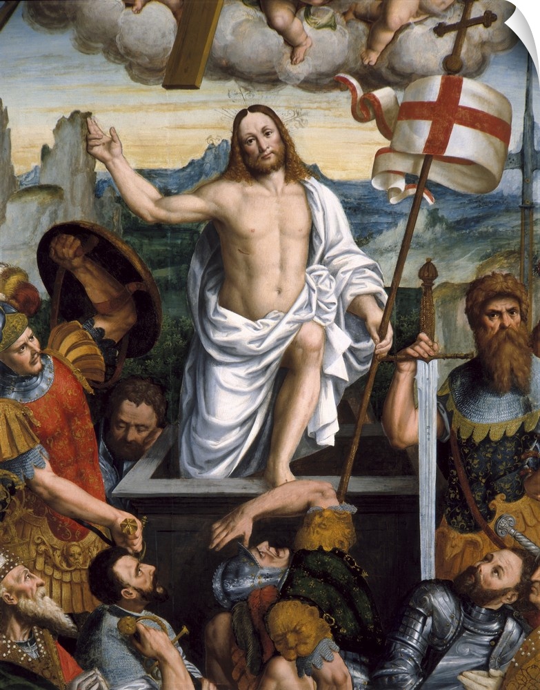 GIOVENONE, Giuseppe, called Il Giovane (1524-1609). Resurrection of Jesus, 16th century. Mannerism art. Painting. ITALY. T...