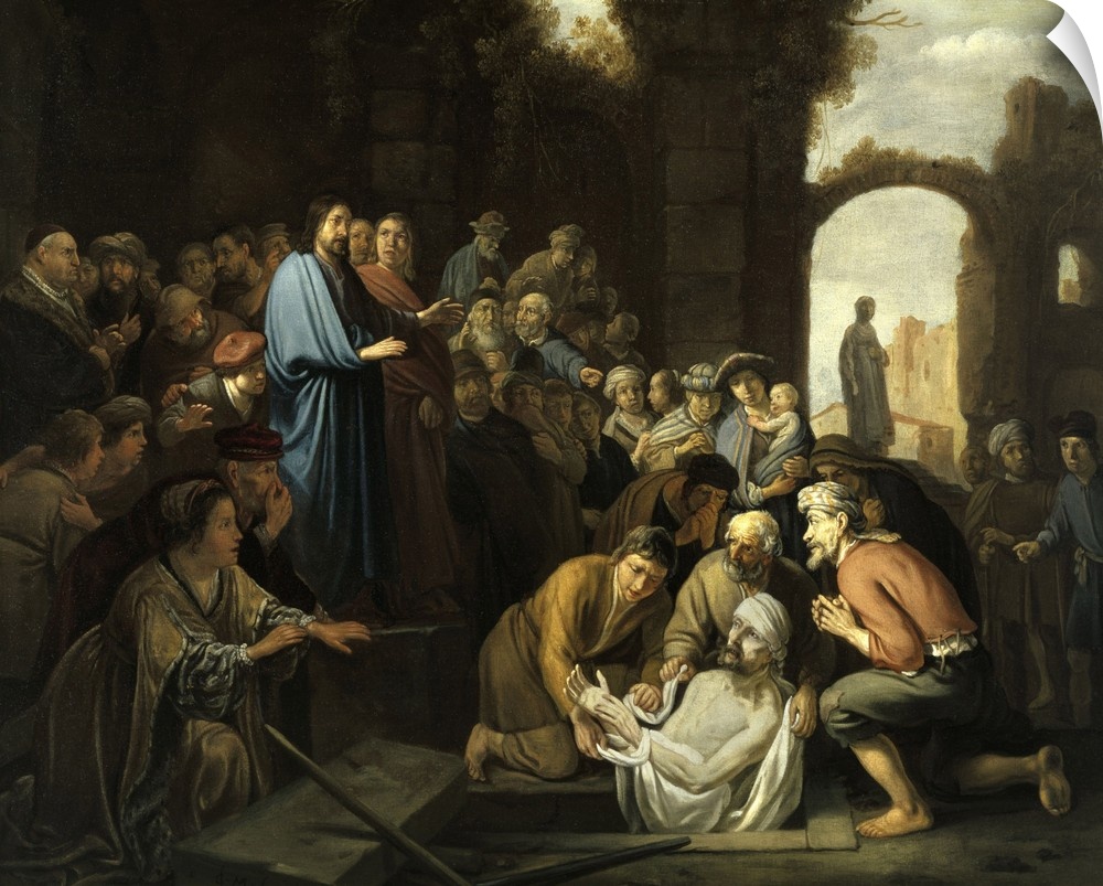 Nicolas Moyaert (1592-1644). Dutch School. The Resurrection of Lazarus. Reims, musee des Beaux Arts.