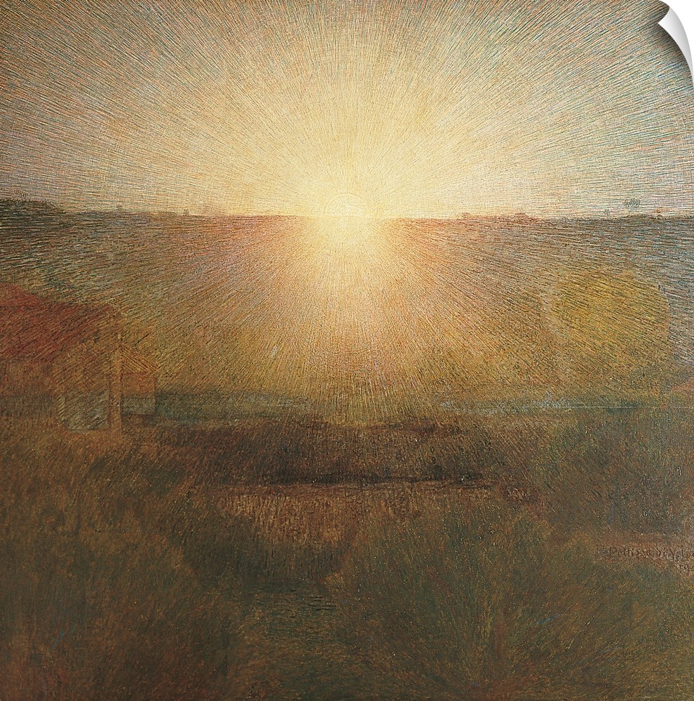 The Rising Sun, by Giuseppe Pellizza da Volpedo, 1904, 20th Century, oil on canvas, cm 155 x 155 - Italy, Lazio, Rome, Nat...