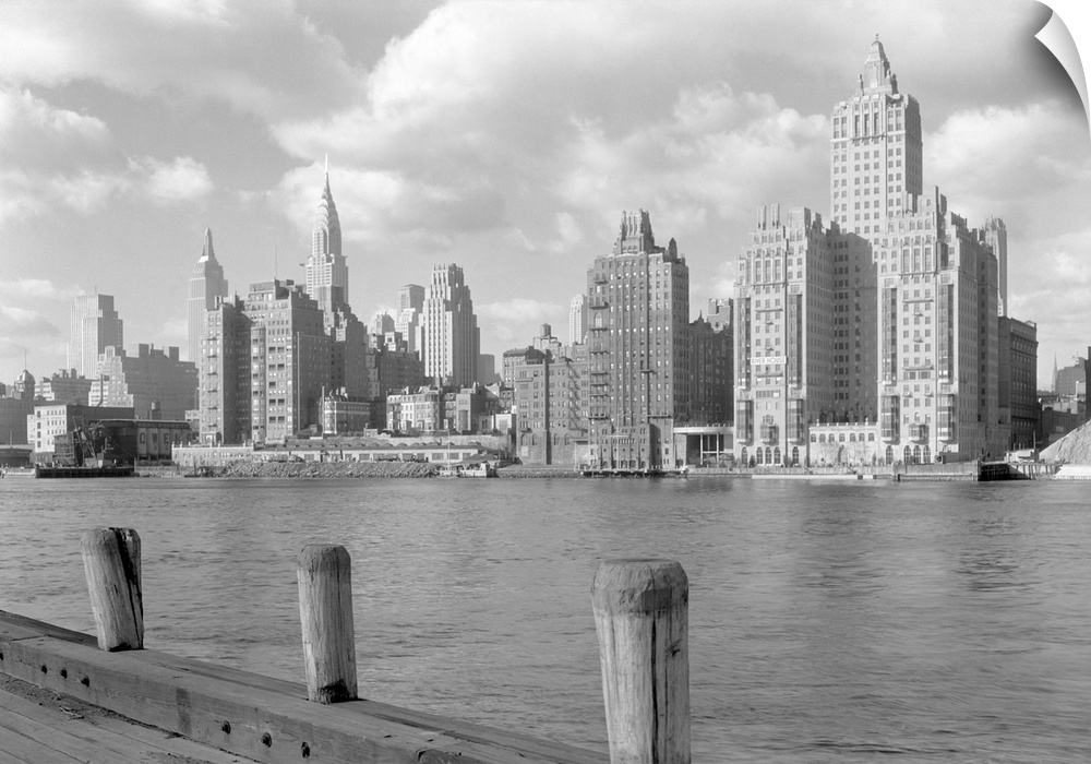 River House, was a new apartment building on 52nd St. and East River, New York City, Dec. 15, 1931. In the left foreground...