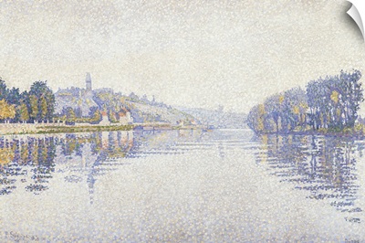 Riverbank, the Seine at Herblay, by Paul Signac, 1889. Musee d'Orsay, Paris, France
