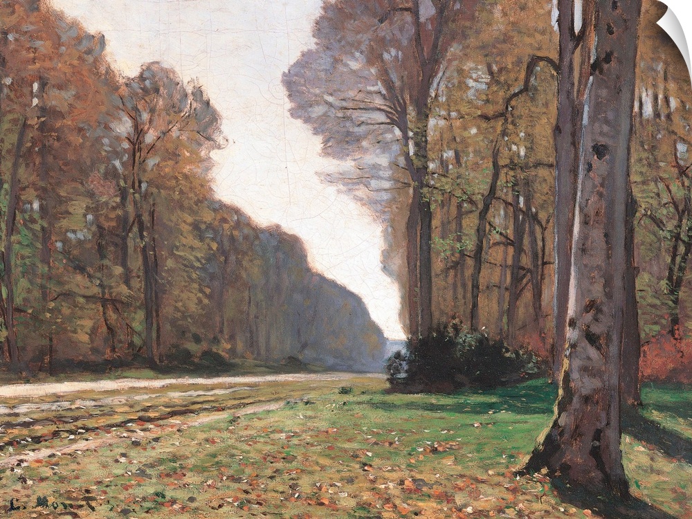 The Road to Chailly, by Claude Monet, 1865 about, 19th Century, oil on canvas, cm 43,5 x 59 - France, Ile de France, Paris...