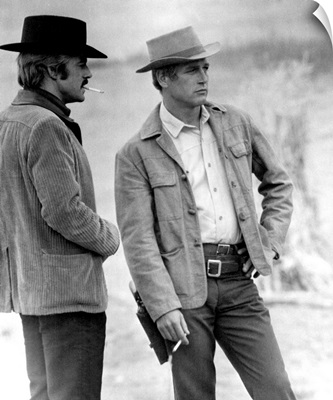 Robert Redford, Paul Newman Smoking Cigarettes, Butch Cassidy And The Sundance Kid, 1969