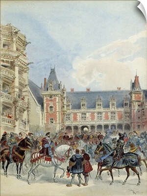 Royal Court of French King Francis I at the Castle of Blois