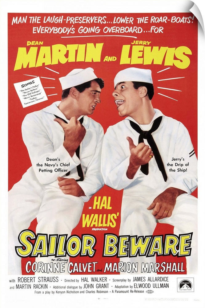 Retro poster artwork for the film Sailor Beware.