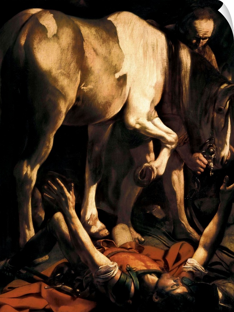 CARAVAGGIO, Michelangelo Merisi da (1573-1610). Saint Paul's Conversion. c. 1600-1601. ITALY. Rome. Church of Santa Maria ...