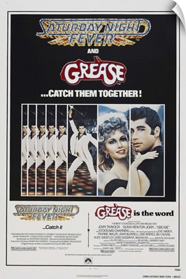 Saturday Night Fever-Grease - Movie Poster