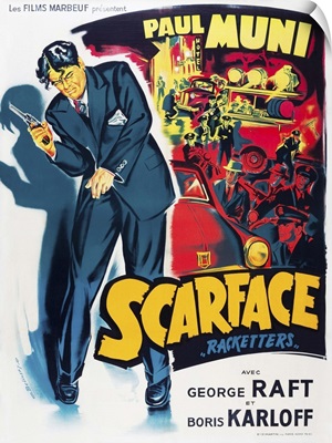 Scarface - Vintage Movie Poster (French)