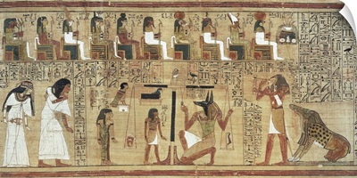 Scene from the dead judgement before the presence of Osiris