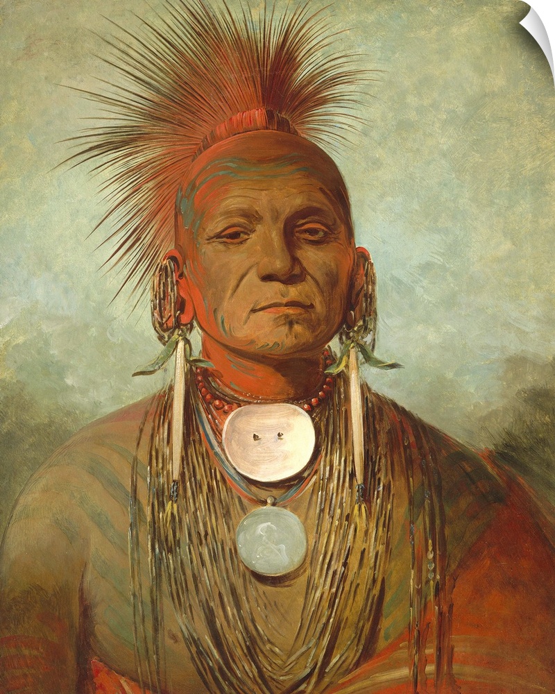 See-non-ty-a, an Iowya Medicine Man, by George Catlin, 1844-45, American painting, oil on canvas. This portrait was made i...