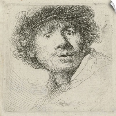 Self-Portrait with Beret, by Rembrandt van Rijn, 1630