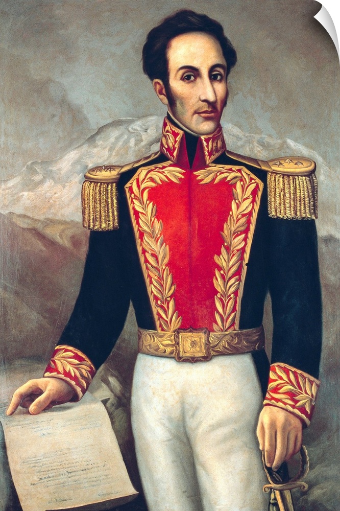 BOLIVAR, Simon (1783-1830). Venezuelan military man and politician hero of the Spanish-American independence. Portrait of ...