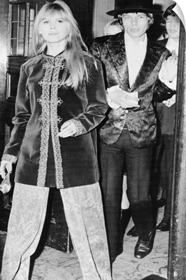 Singer Mick Jagger, and his girlfriend Marianne Faithfull